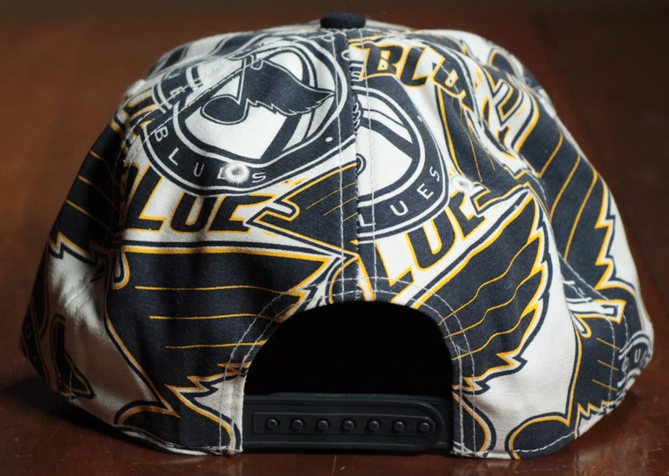 Vintage St. Louis Blues All Over Print Snapback Hat Cap Arch 3rd Jersey Logo NHL - Image 2 of 4