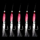 5 Pack Hokki Feather Rig 5 Hook Size 1/0 Sea Fishing Cod Bass Mackerel Lure