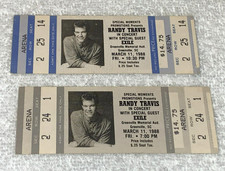 RANDY TRAVIS EXILE 2 UNUSED 1988 CONCERT SHOW TOUR TICKETS GREENVILLE MEMORIAL