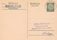 719503) DR GS vom Postamt Dietfurt Wartheland Posen mit Aufz&auml;hlung der Kreis PA