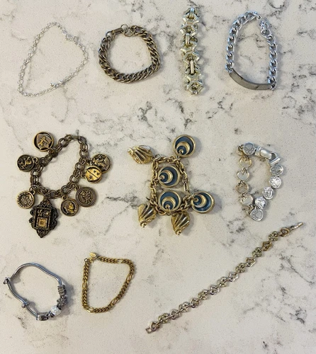 10 - Vintage and Modern Bracelets Good Costume Jewelry