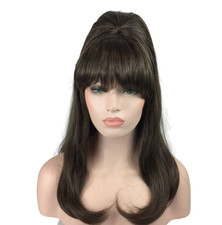 1960s Long Beehive Wig Brown Retro Theatrical Halloween Costume