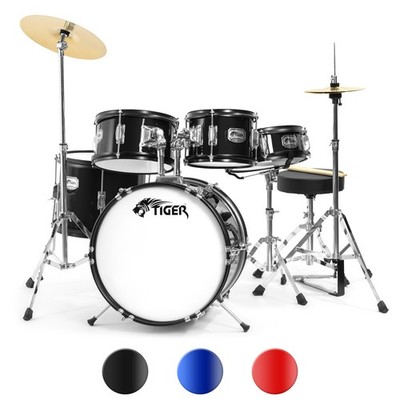 Tiger 5 Piece Junior Drum Kits - Drum Sets for Kids With 6 Months Free Lessons