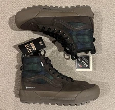 Vans Sk8-Hi Gore Tex MTE 3 Tech Plaid Brown Green Boots Mens Size 7 VN0A5I11BGS