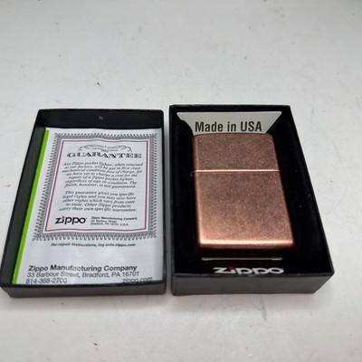 Zippo Lighter Antique Cooper Finish Windproof & Refillable