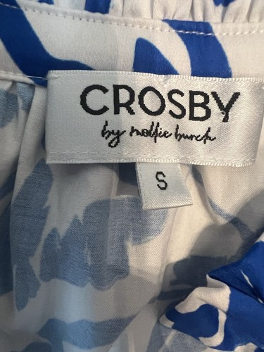 CROSBY BY MOLLIE BURCH Burch Britt top in park floral white Blue And White Small - Picture 10 of 11
