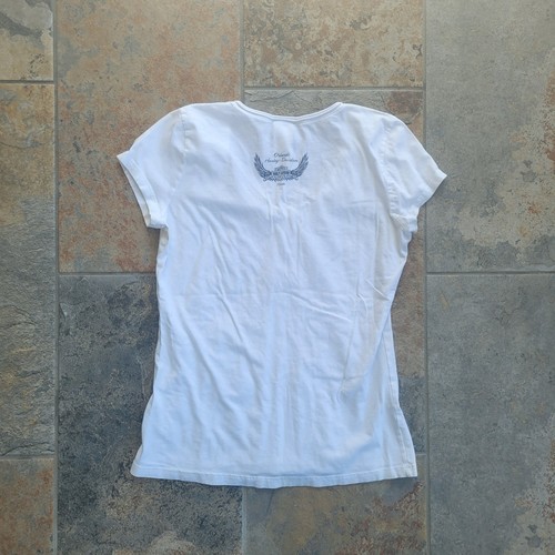 2012 Harley Davidson T-shirt Women Size Large White Short Sleeve Orlando FL - Picture 6 of 7