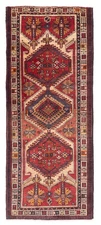 Traditional Vintage Hand-Knotted Area Rug 3'3" x 7'10" Oriental Wool Carpet