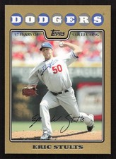 2008 Topps Updates & Highlights Eric Stults Gold #/2008 SN #UH162 Card