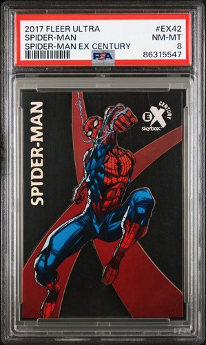 2017 Fleer Ultra Marvel Spider-Man EX Century Spider-Man #EX42 PSA 8 Card Venom