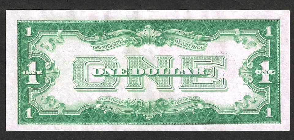 1928-A $1 SILVER CERTIFICATE ~ FUNNY BACK TYPE ~ GEM CRISP UNCIRCULATED NOTE - Image 2 of 2