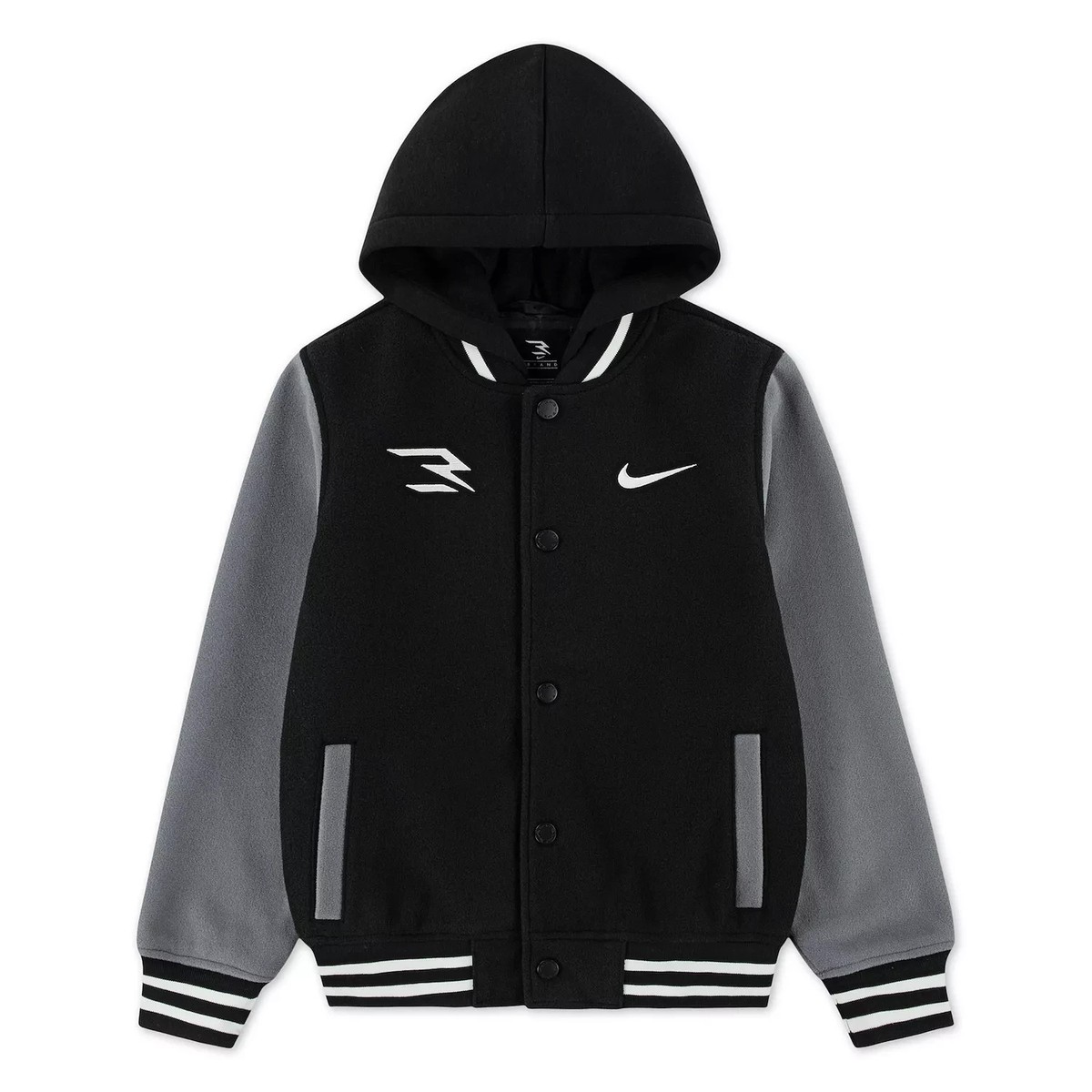 NWT Boys Nike 3BRAND by Russell Wilson Hooded Varsity Jacket 10-12