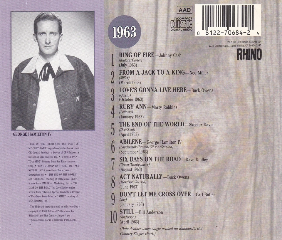 Various Artists - Billboard Top Country Hits 1963 - Bild 2 von 3