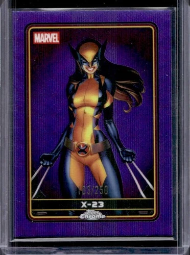 2025 Topps Chrome Deadpool X-23 Comic Accurate Purple Wave Refractor #/250