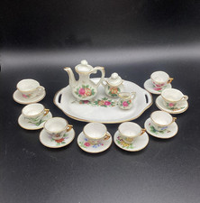 Vintage Miniature Tea Set Japan 8 Cups Tray Teapot Sugar Creamer