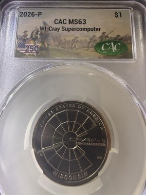 2026 P  American Innovation Dollar 63 CAC Wi-Cray Super Computer Low Mintage