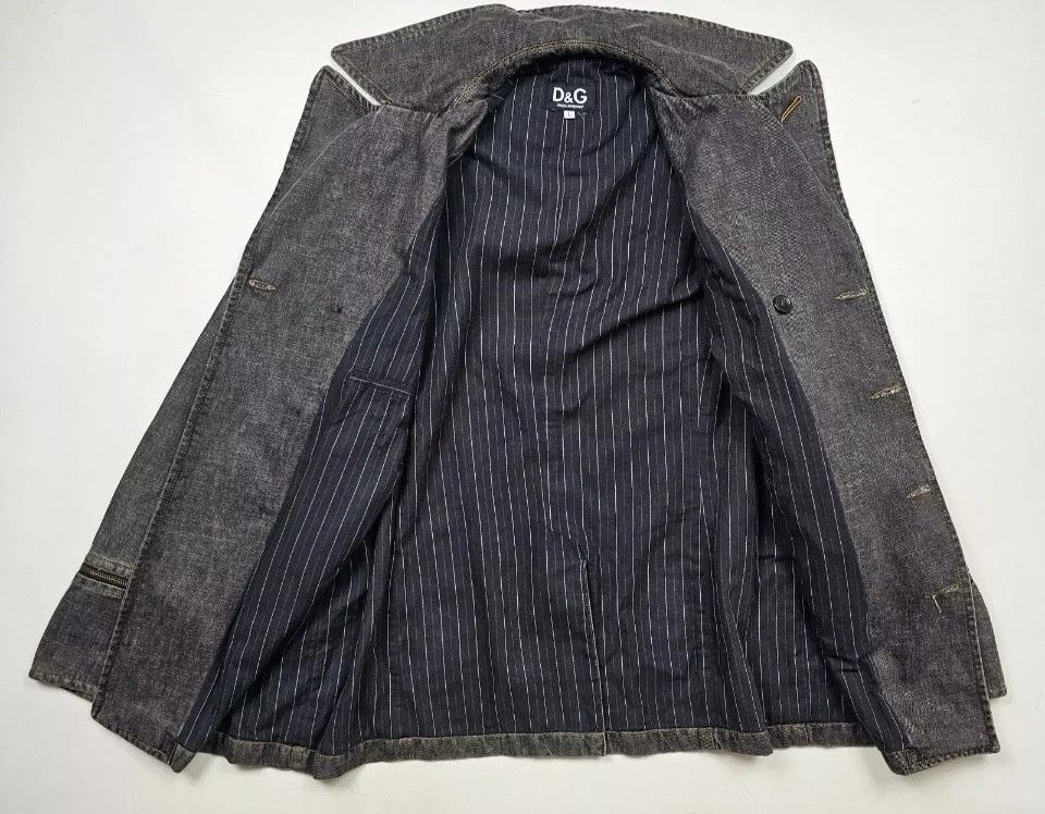 Dolce & Gabbana D&G Chaqueta Blazer Abrigo Denim Talla L Foto 3 de 4