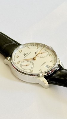 IWC PORTUGUESE 7-DAY POWER RESERVE IW500704 w/ ROSE GOLD NUMERALS