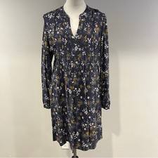 Old Navy Navy Blue Floral Long Sleeve mini Dress size small