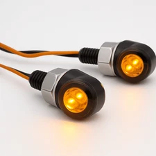 Eagle Lights Black Generation II Mini Bullet Amber LED Turn Signal Lights