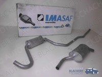 Imasaf Auspuffset für Ford Escort 81 1.4 + 1.6 1983-1990 | Mitteltopf + Endtopf