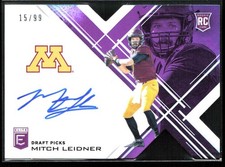 Mitch Leidner 2017 Panini Elite Draft Picks Autographs Purple Die Cut RC Auto