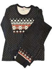 Hanna Andersson Women  s Pajamas Christmas Holiday Long John Set Snowflake