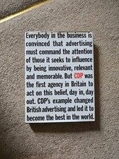 Inside Collett Dickenson Pearce Hardback Book
