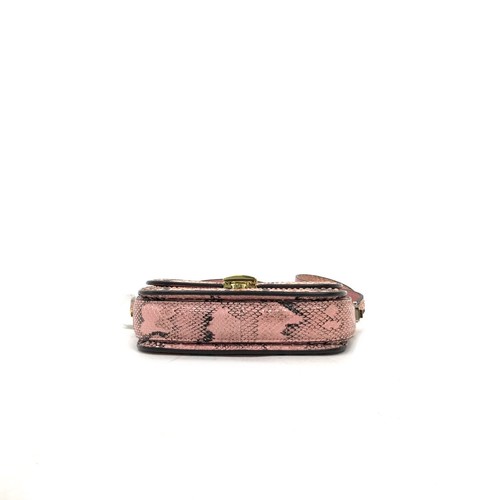 Gucci Python Sylvie 1969 Mini Shoulder Bag Pink Shoulder Bags Multicolor - Picture 4 of 9
