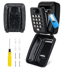 12-Digit Wall Mounted Waterproof Key Lock Box for Outside House Key Hider