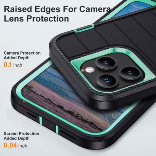 Für Apple iPhone 15 Pro Max/15 Pro/15+/15 Robuste Hülle Cover Displayschutz - Bild 26 von 38