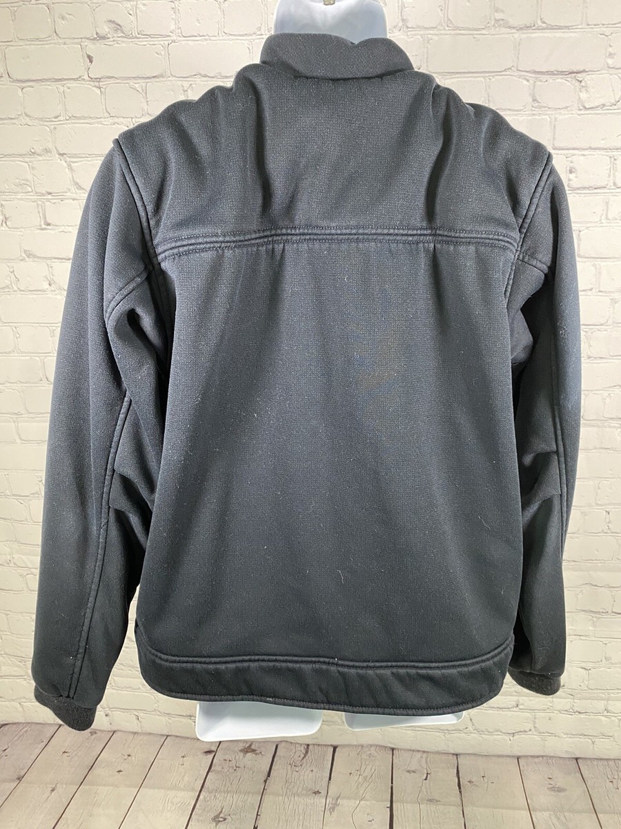 VTG CC Filson Navy Blue Wool Lined Full Zip Collarless