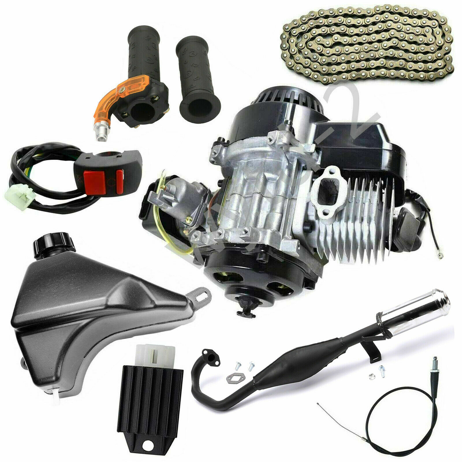 49CC 2-Stroke Engine Motor Kit For Pocket  Dirt Bike Scooter Rocket Mini Chopper