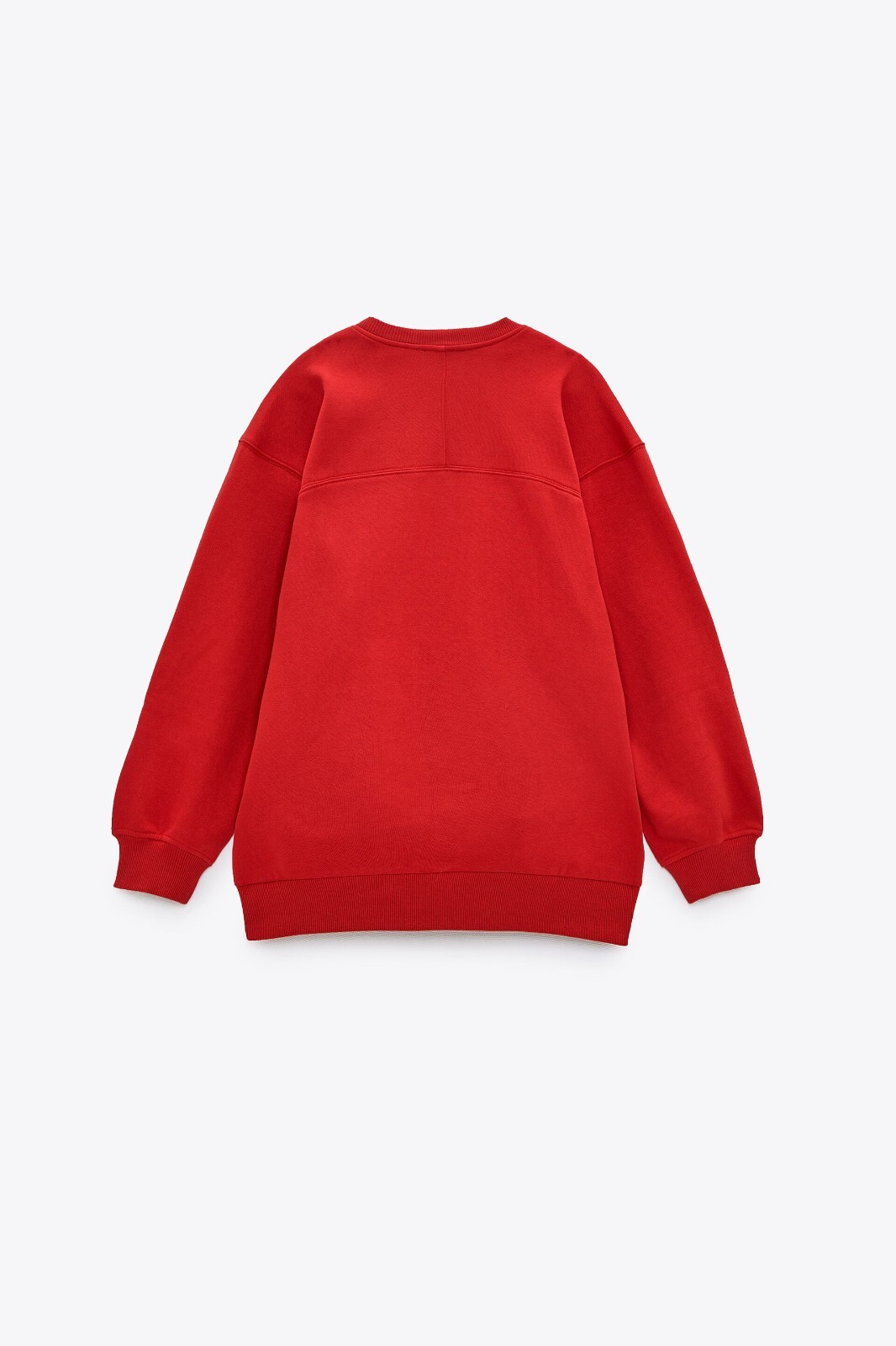 Zara Limitless Contour Intense Red Oversized Sweatshirt - Size S image 3
