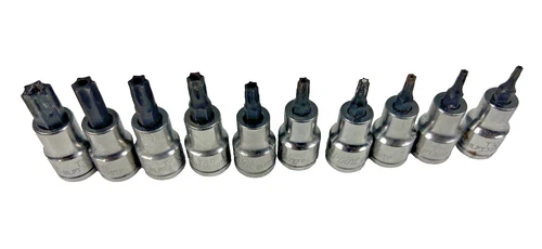 Blue Point Tamper Torx TX Male Bit 10 Piece Set  3/8" Drive T10 -T55