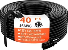 Cable De Extension Electrica 100ft Alargador Electrico Enchufe Para Exteriores