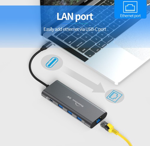 9 in 1 HDMI USB 3.0 Port Universal Docking Station support Type-C PD fast charge - Picture 6 of 12