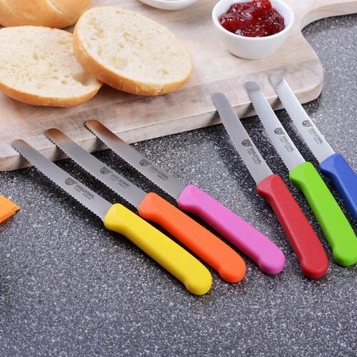 GRÄWE Frühstücksmesser Brötchenmesser Brotzeitmesser Wellenschliffmesser 6 Stück - Bild 24 von 25