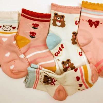 Kindersocken für Mädchen,  Größe: M, 90 % Baumwolle. 5 % Polyester. 5 % Elasthan