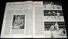 BOXING 1951 GENE TUNNEY ESCRIBE SOBRE SU PROPIO LUGAR EN LA HISTORIA PICTÓRICO GREB