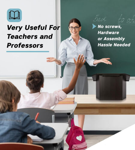 Foldable Tabletop Podium - Portable Presentation Podium, Lectern Book Stand - Picture 6 of 17