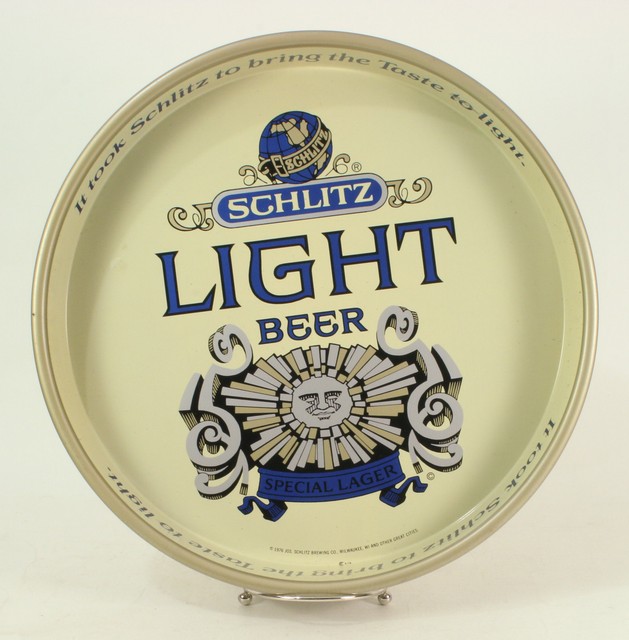 Schlitz Light Brewing Co Beer 12" Metal Serving Tray Platter Vintage eBay