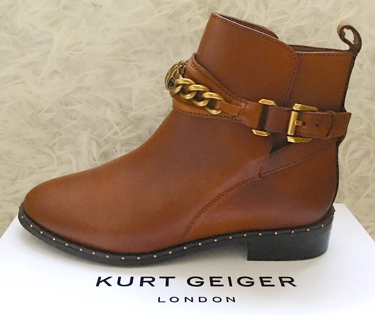 Kurt geiger sale flat ankle boots