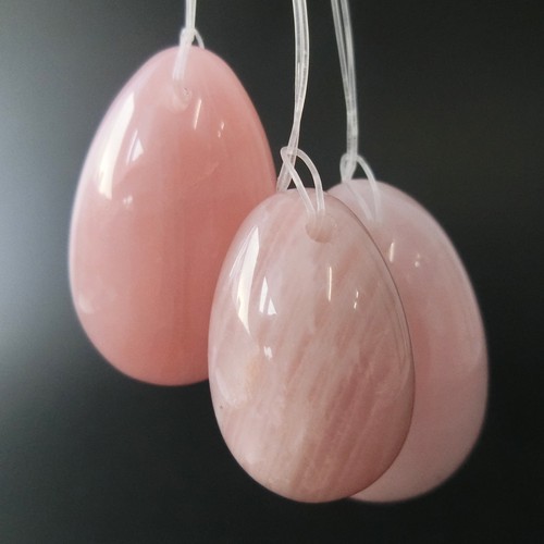 3pcs/set Kegel Exercise Egg Stone High Quality Drilled Natural Yoni Crystal Gem - Picture 2 of 8