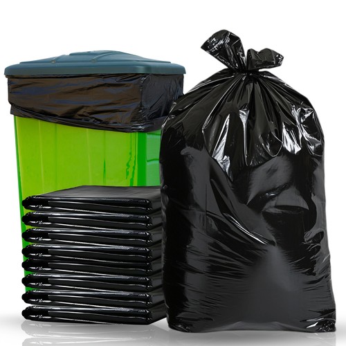 60X90CM STRONG BLACK HEAVY DUTY BIN LINERS BAGS RUBBISH WASTE REFUSE SACKS 90L - Picture 12 of 12