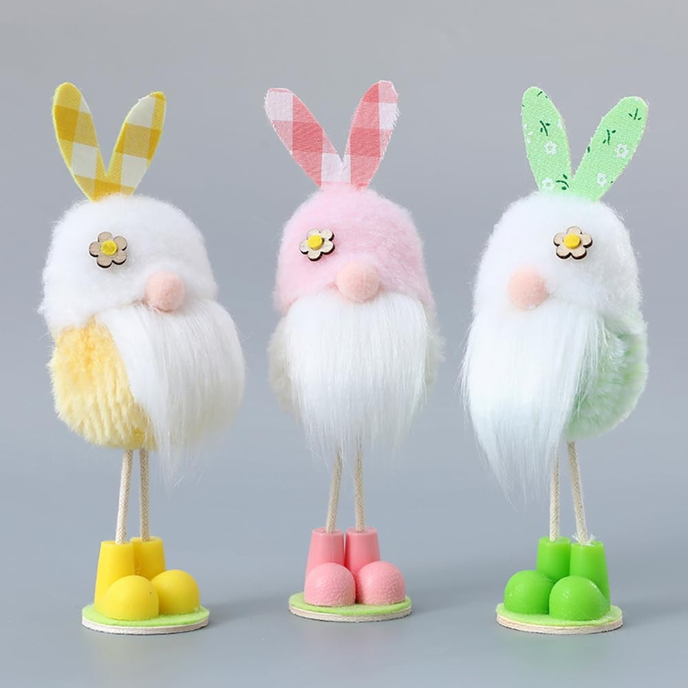 3Pcs Christmas Gnomes Plush Decorations Handmade Plush Doll Dwarf Elf Gift