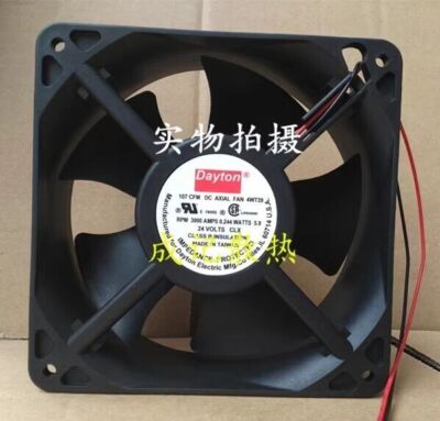 DAYTON 12038 24V 107 CFN DC AXIAL FAN 4WT39 12CM 2-Wire Cooling Fan