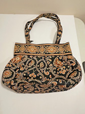 Borsa a tracolla EXC Vera Bradley Morgan Caffe Latte borsa a mano borsa paisley marrone