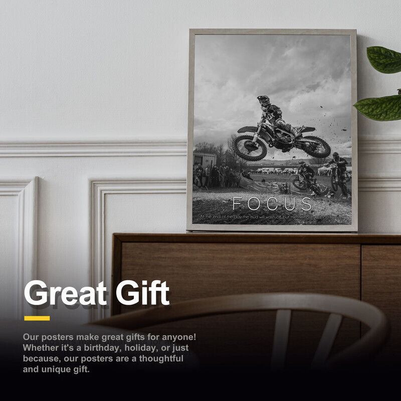  Inspirational Wall Art Co. - I Was Born To Ride - Motocross ATV  Freestyle Racing Gift Boys Motivation Quotes Posters Print for Home Office  Decor - 11X14 inches : Everything Else