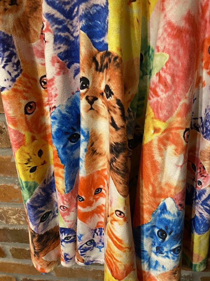 Kate Kasin Kids Girls Dress Rainbow Cats Summer Bright Pride Size 10/12 - Image 4 of 4